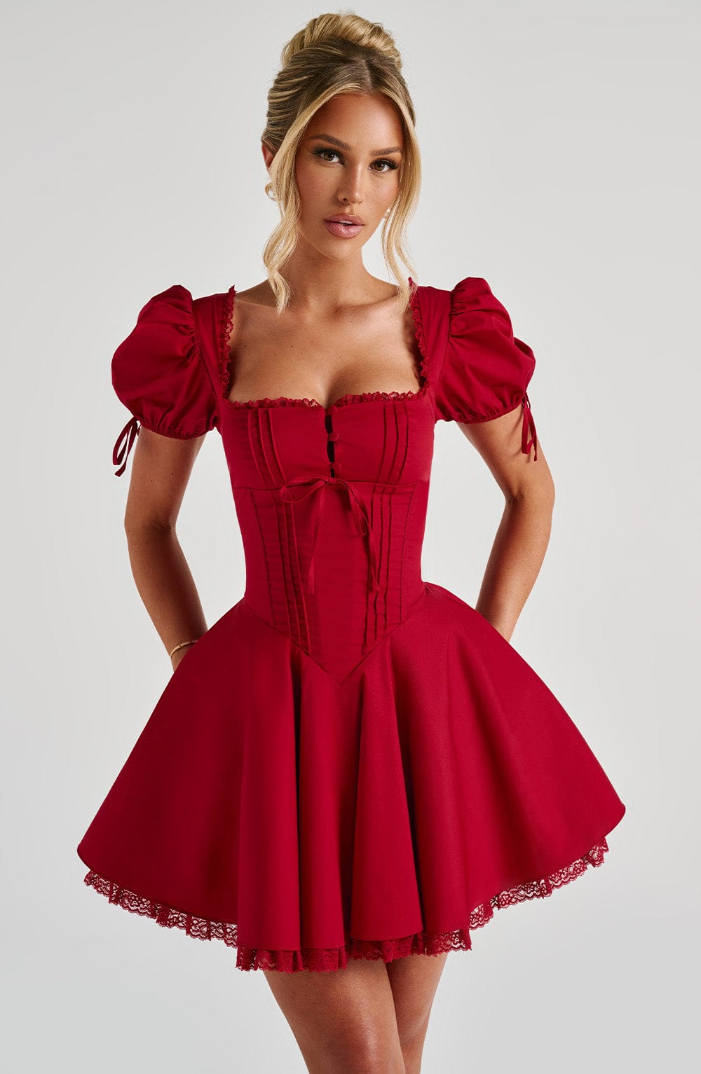 Annie Mini Dress - Red Dress XS Babyboo Fashion Premium Exclusive Design