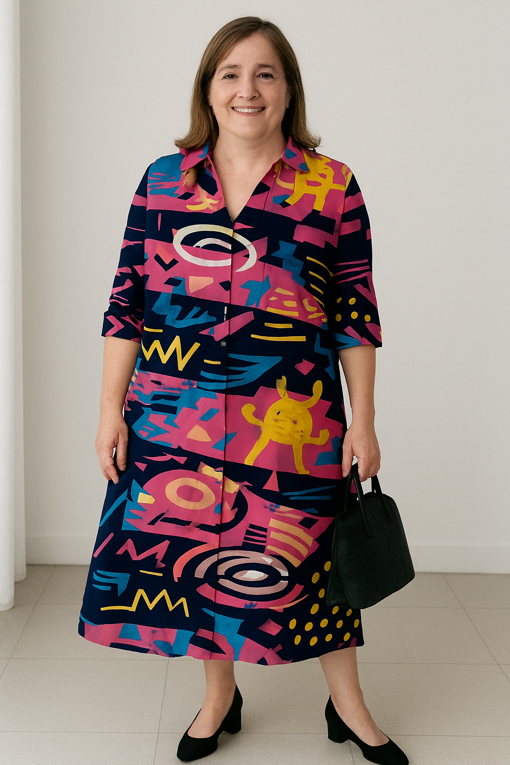 Nia - Colorful Tummy Covering Dress