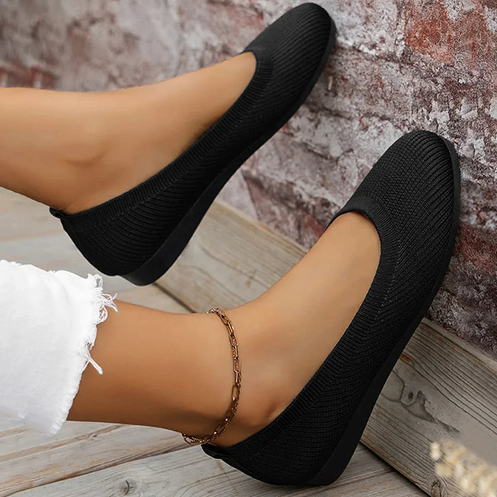 Briar - Comfortable Knit Ballet Flat Shoes