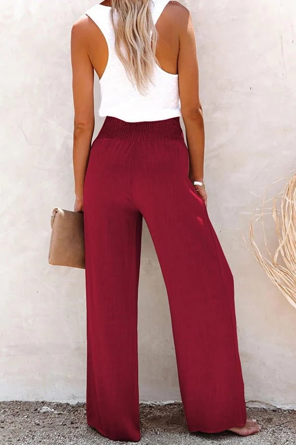 Lyxie - High Waist Loose Straight Trousers