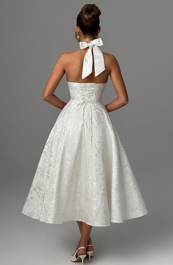 Eulalie - Chic V-Neck Backless Dress