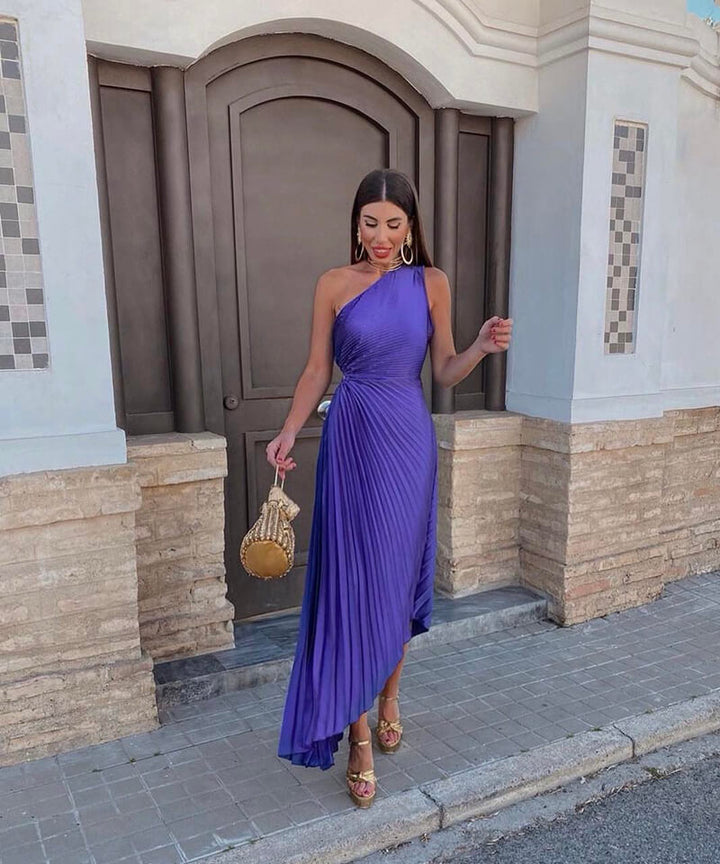 Peyton - Asymmetrical One-Shoulder Midi Dress