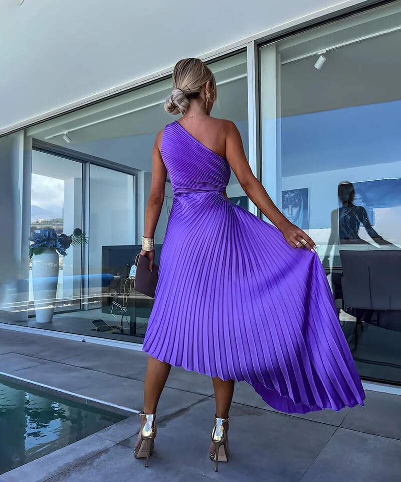 Peyton - Asymmetrical One-Shoulder Midi Dress