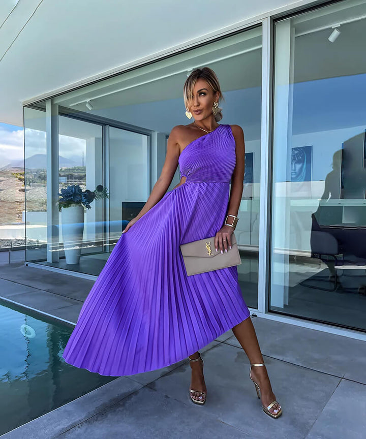 Peyton - Asymmetrical One-Shoulder Midi Dress