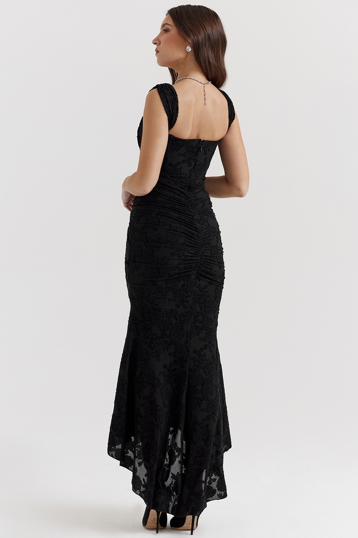 Dove - Elegant Slim Cut Lace Maxi Dress