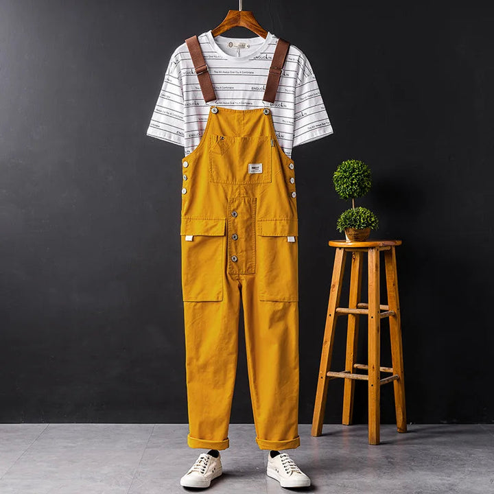 Isolde - Trendy Multi-Pocket Cargo Bib Trousers