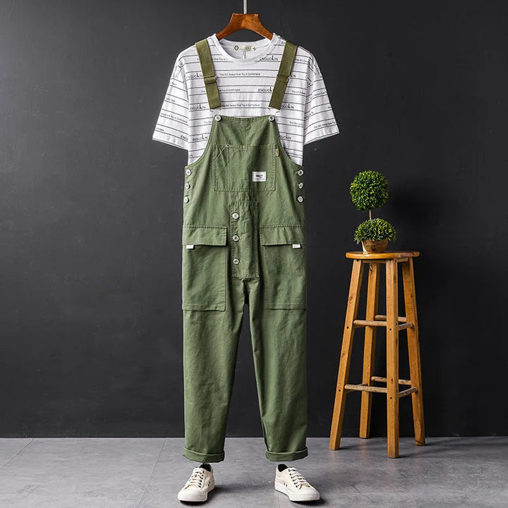 Isolde - Trendy Multi-Pocket Cargo Bib Trousers