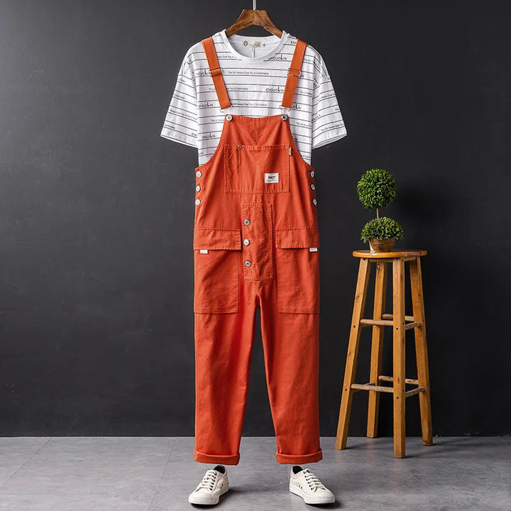 Isolde - Trendy Multi-Pocket Cargo Bib Trousers