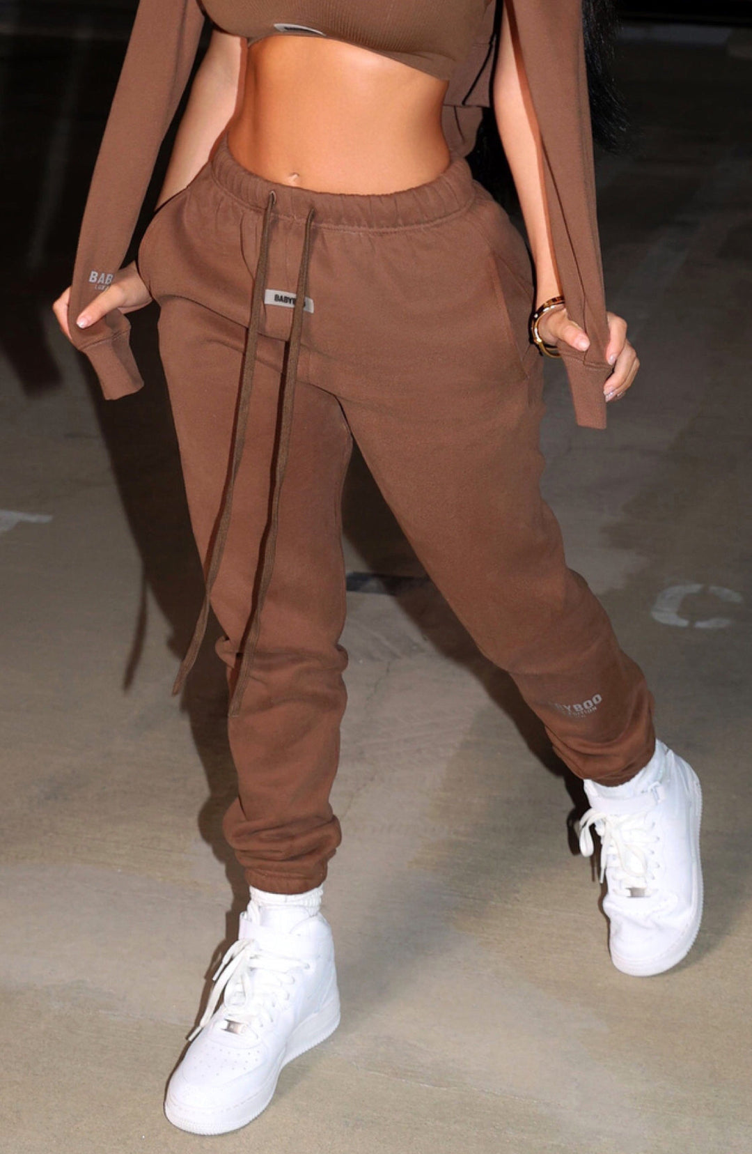 Ivy Luxe Trackpant - Chocolate Pants XS Babyboo Fashion Premium Exclusive Design