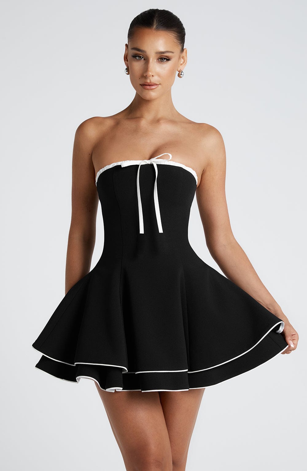 Juno Mini Dress - Black/White