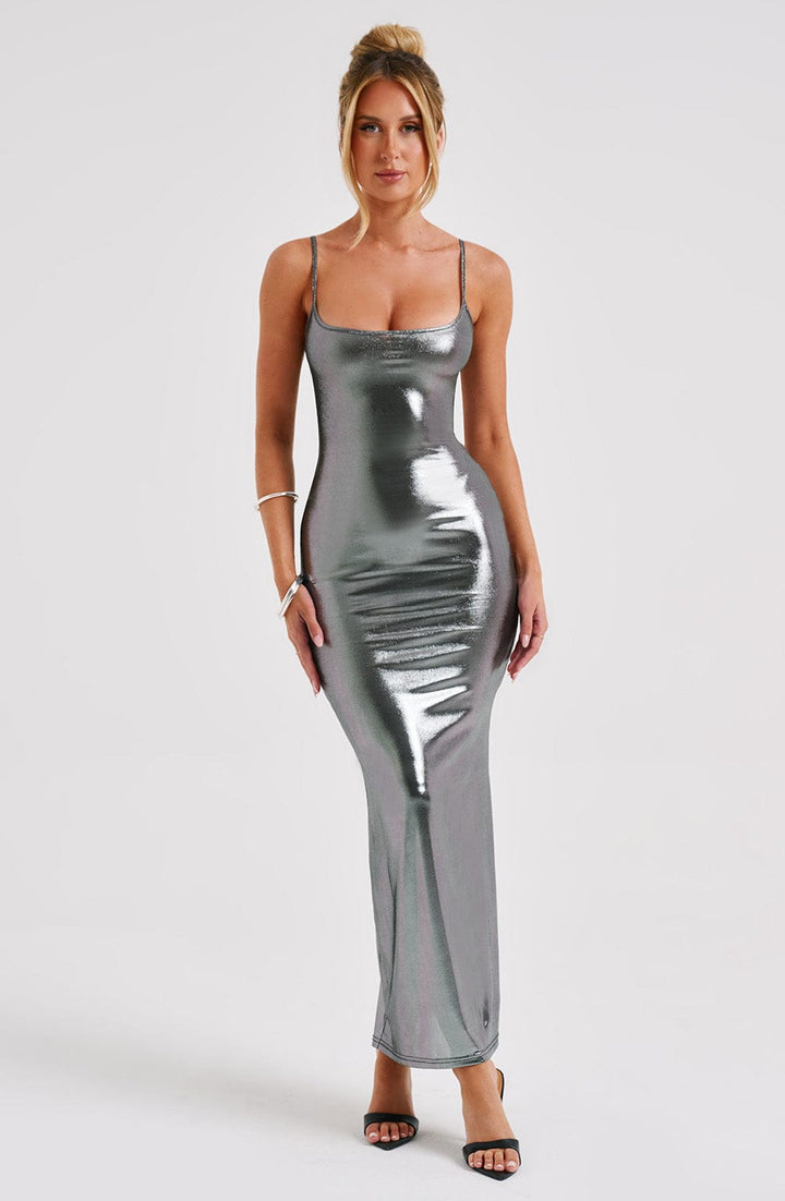 Kyranni Maxi Dress - Gunmetal