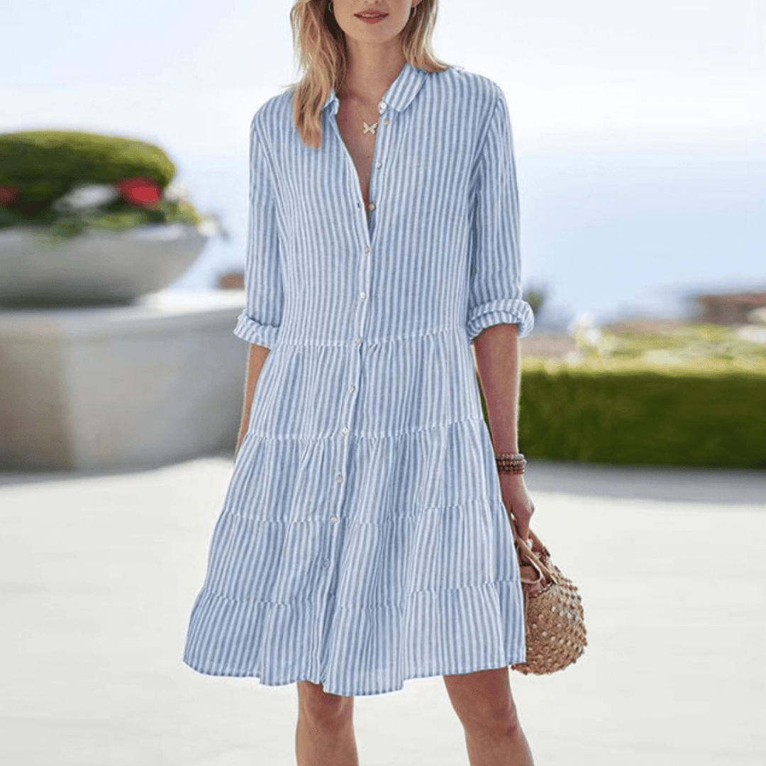 Corlisse - Elegant Loose Casual Striped Dress