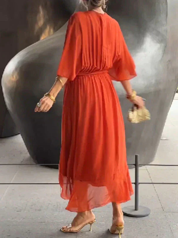 Fenella - Elegant Ruffled Irregular Long Party Dress