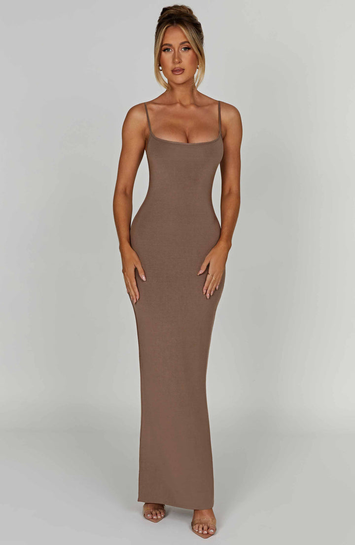 Saskia Maxi Dress - Mocha Dress XS Babyboo Fashion Premium Exclusive Design