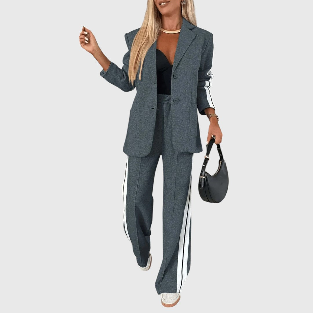 Aurelia - Casual Collared Long Sleeve Suit