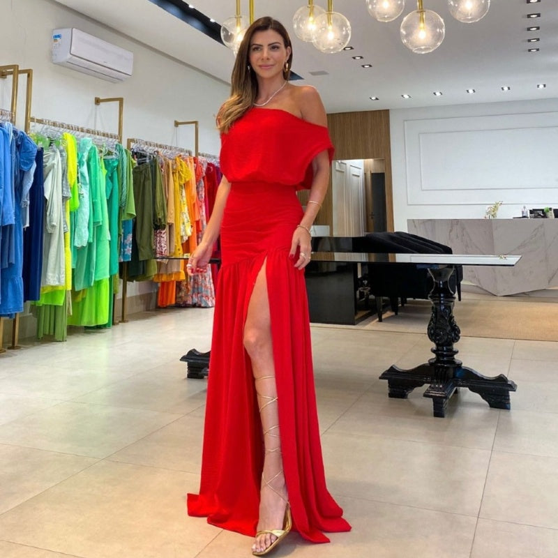 Griselle - Stylish Off-Shoulder Maxi Dress