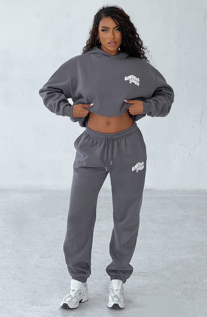 Studio Sweatpants - Charcoal/White Pants XS Babyboo Fashion Premium Exclusive Design