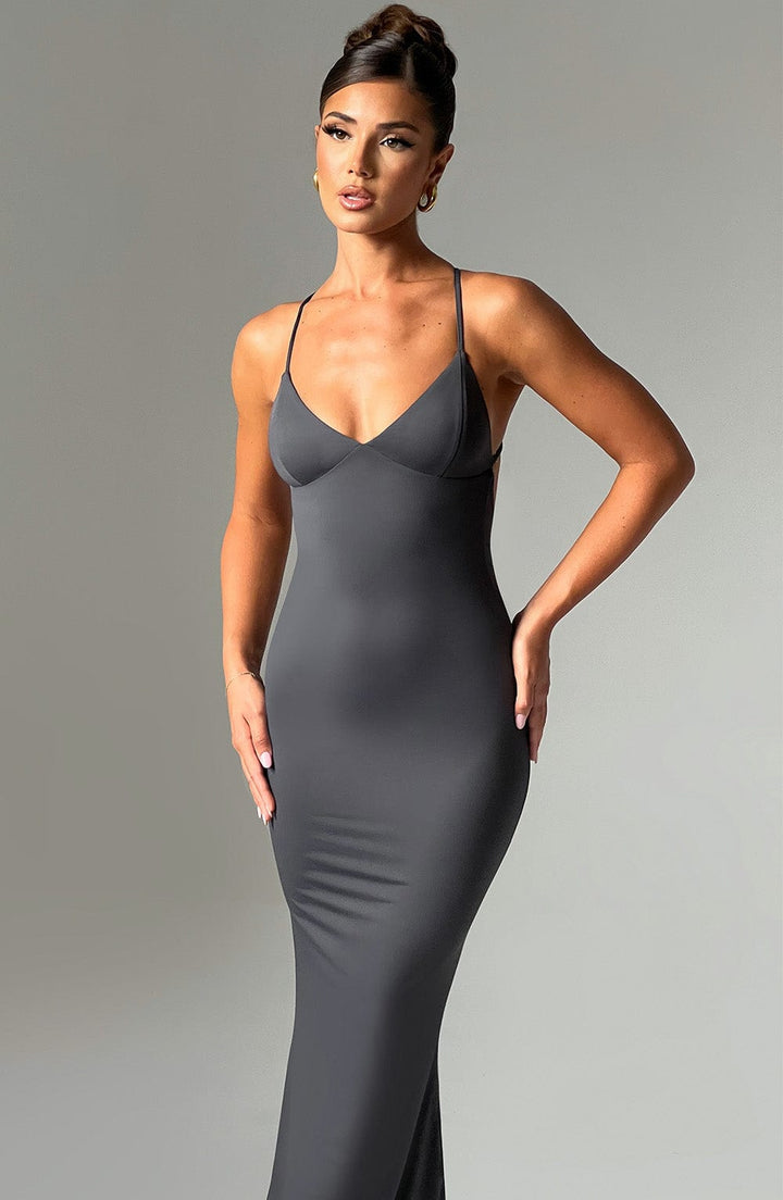 Zelda Maxi Dress - Charcoal